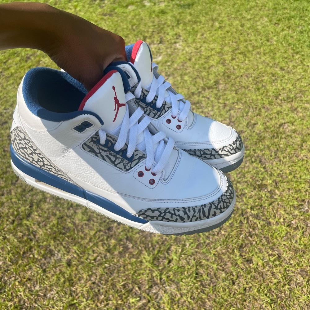 Air Jordan Retro 3’s red/blue/white/grey - Picture 3 of 3